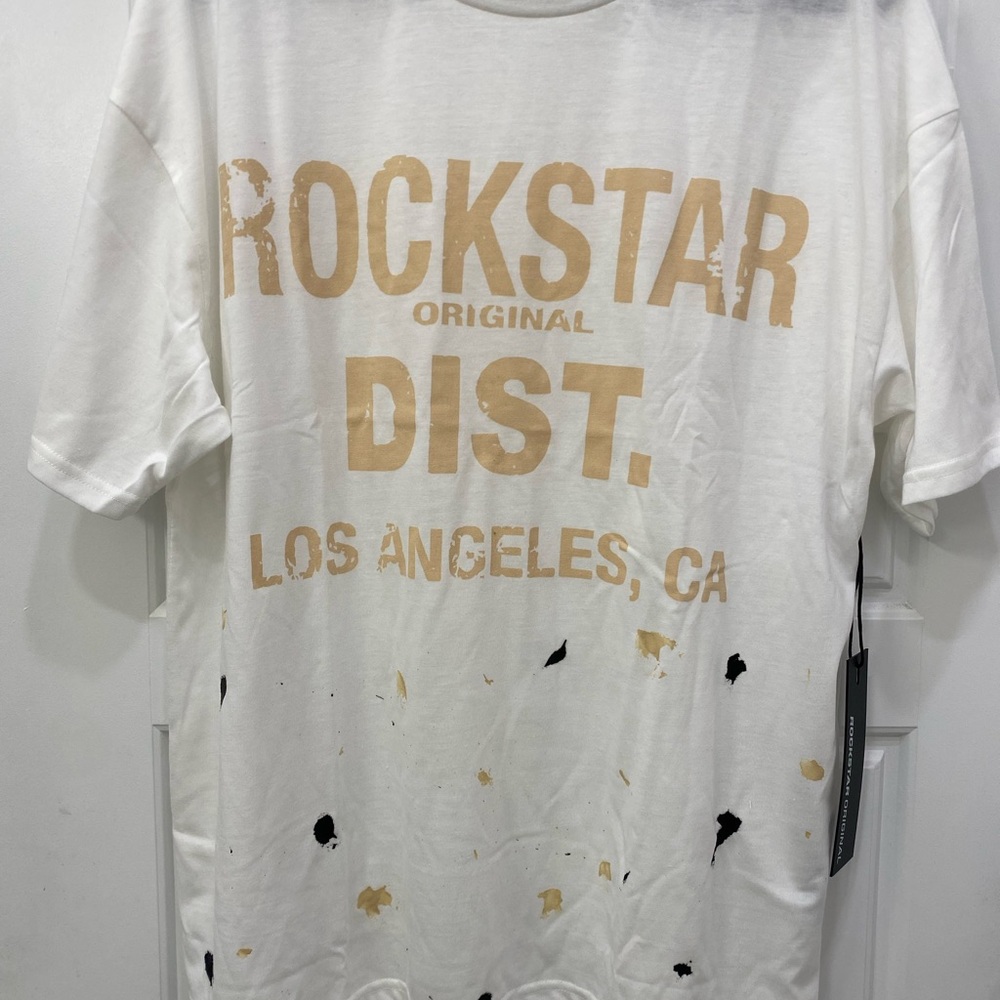 Rockstar Dist. Los Angeles Graphic Tee - White & Beige